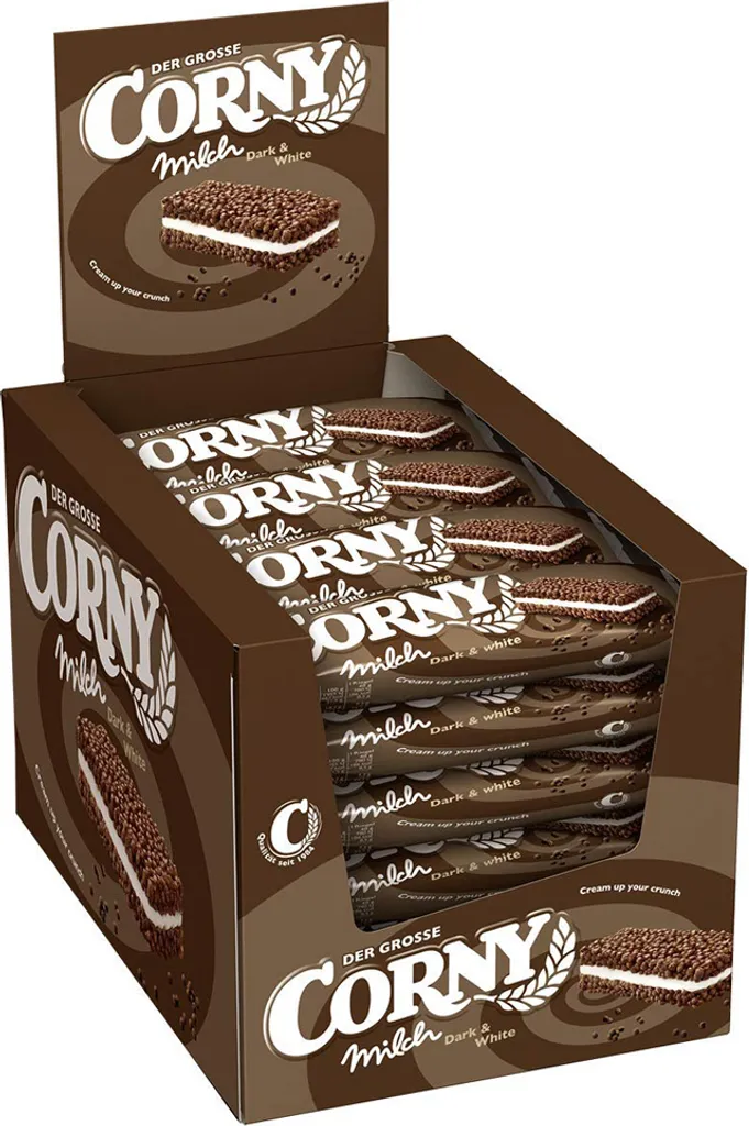 Corny Der Grosse Milch Dark und White Müsliriegel 40g 24er Pack