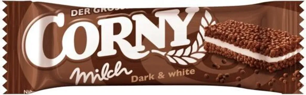 Corny Der Grosse Milch Dark und White Müsliriegel mit Crispies 40g