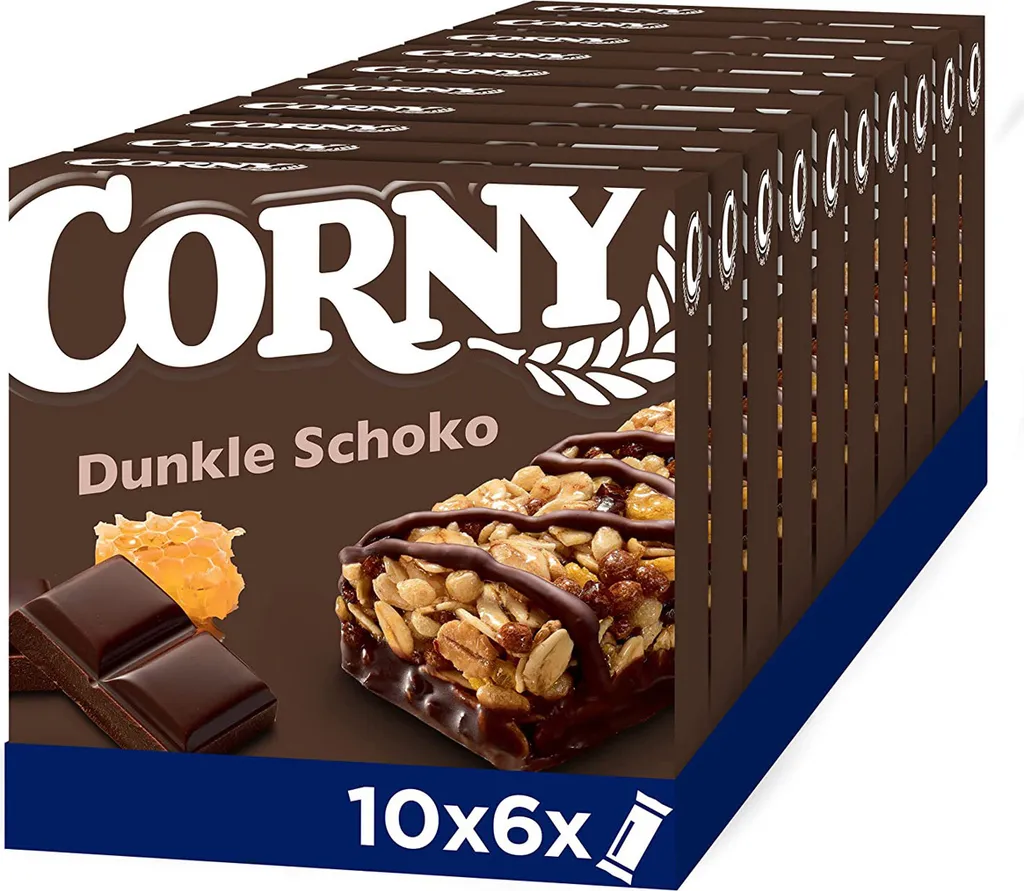 Corny Dunkle Schoko mit Edelkakao Schoko Müsliriegel 10er Pack