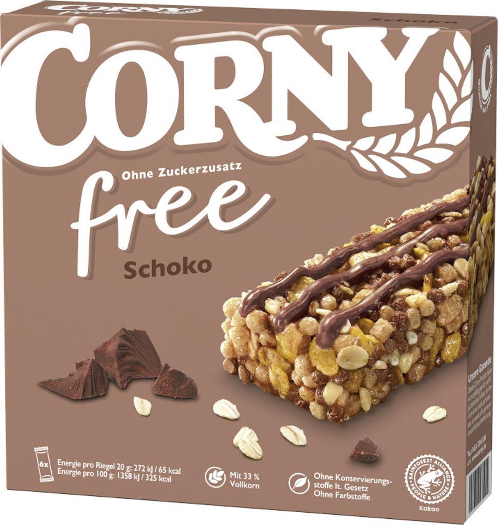 Corny FREE Schoko Müsliriegel, 6x20g