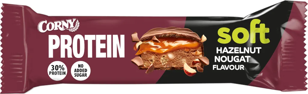 Corny Protein Soft Haselnuss Nougat einem proteinreicher Snack 45g