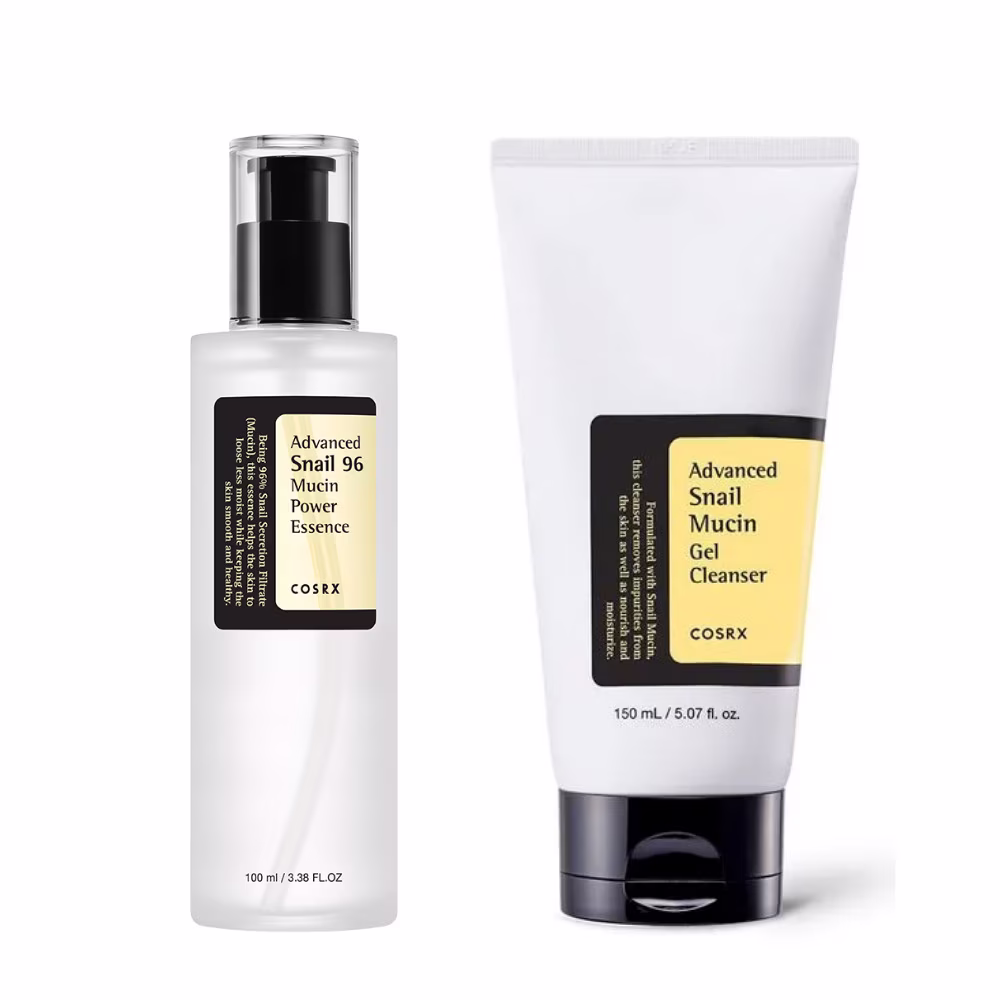 Cosrx Advanced Snail Mucin Power Gel Cleanser + Cosrx Advanced Snail 96 Mucin Power Essence