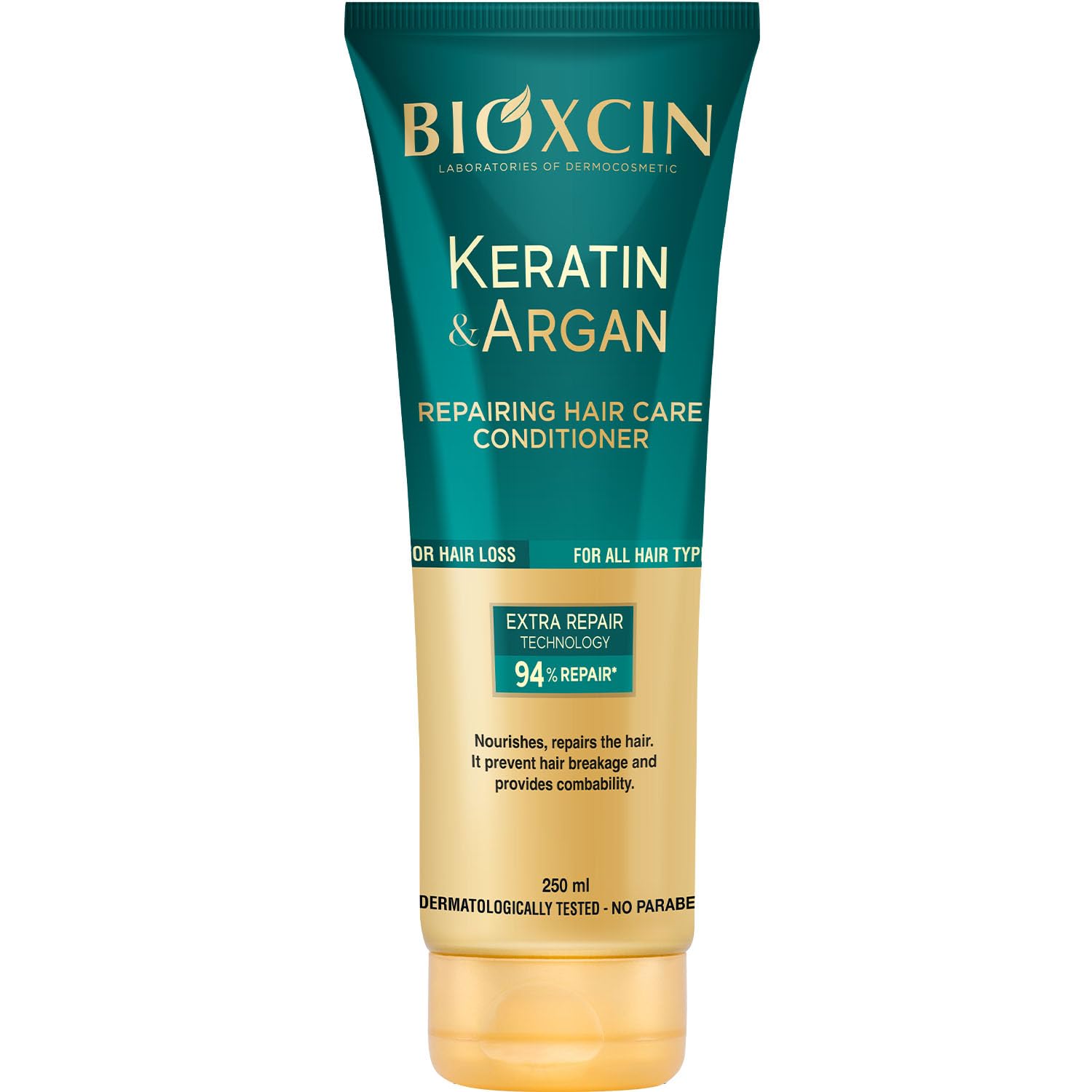 Bioxcin Keratin & Argan Repairing Hair Conditioner - Hair Care Conditioner - Deep Repair - Anti-Hair Breakage - Biocomplex B11 - for All Hair Types - 250 ml