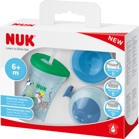 NUK Drinking learning set Evolution, blue/green, from 6 months, 3 pcs