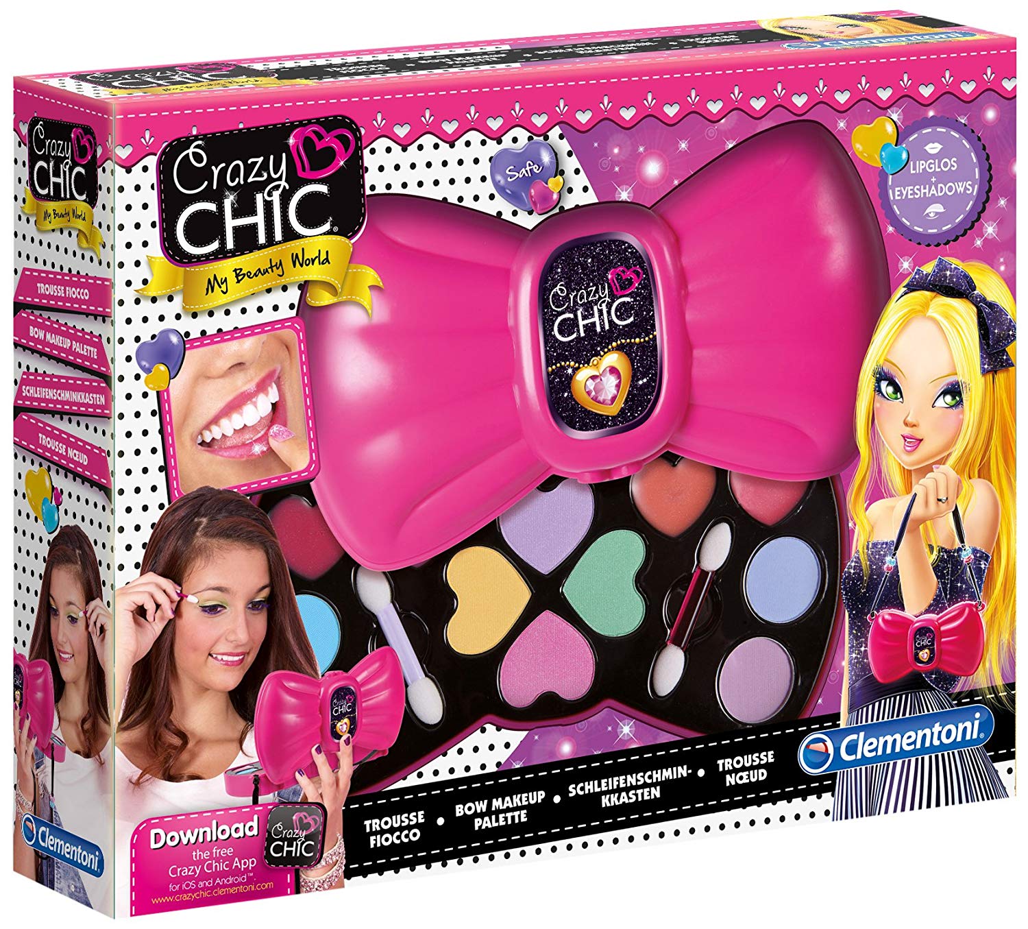 Clementoni Crazy Chic Cosmetic Bag Bow Unisex Child