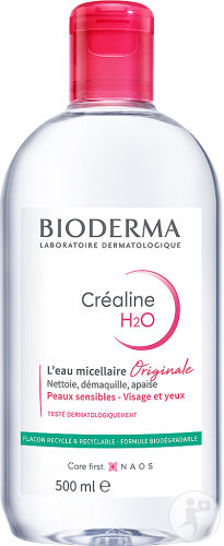 Créaline H2O Micellar Cleansing Water for Face and Eyes for Sensitive Skin 500ml