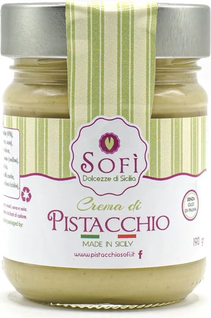 Crema di Pistacchio, süße Pistaziencreme ohne Palmöl, 190g, Sofì - Dolcezze di Sicilia