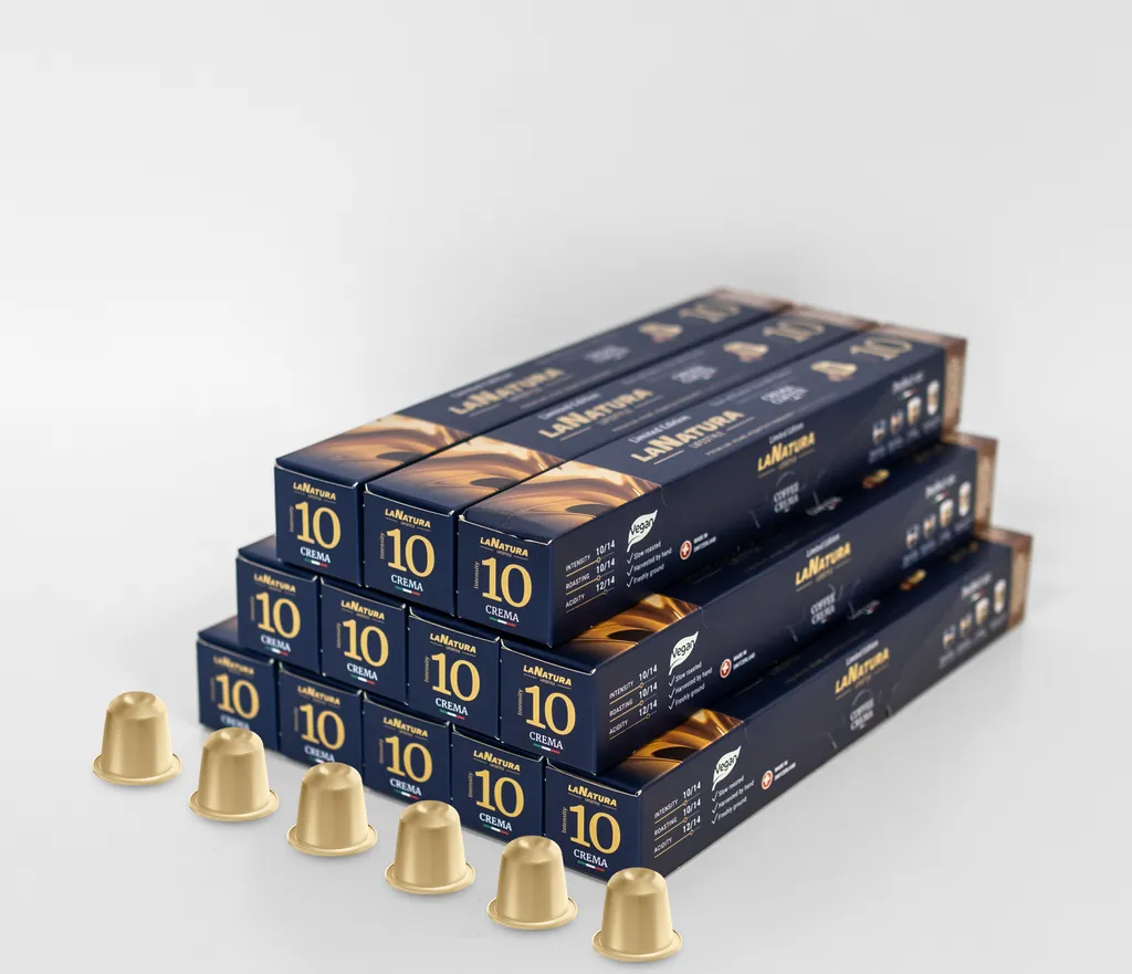 Crema Coffee - 120 Coffee Capsules | La Natura Lifestyle Organic 612g | Premium Aroma LUX | Nespresso®*³ Compatible