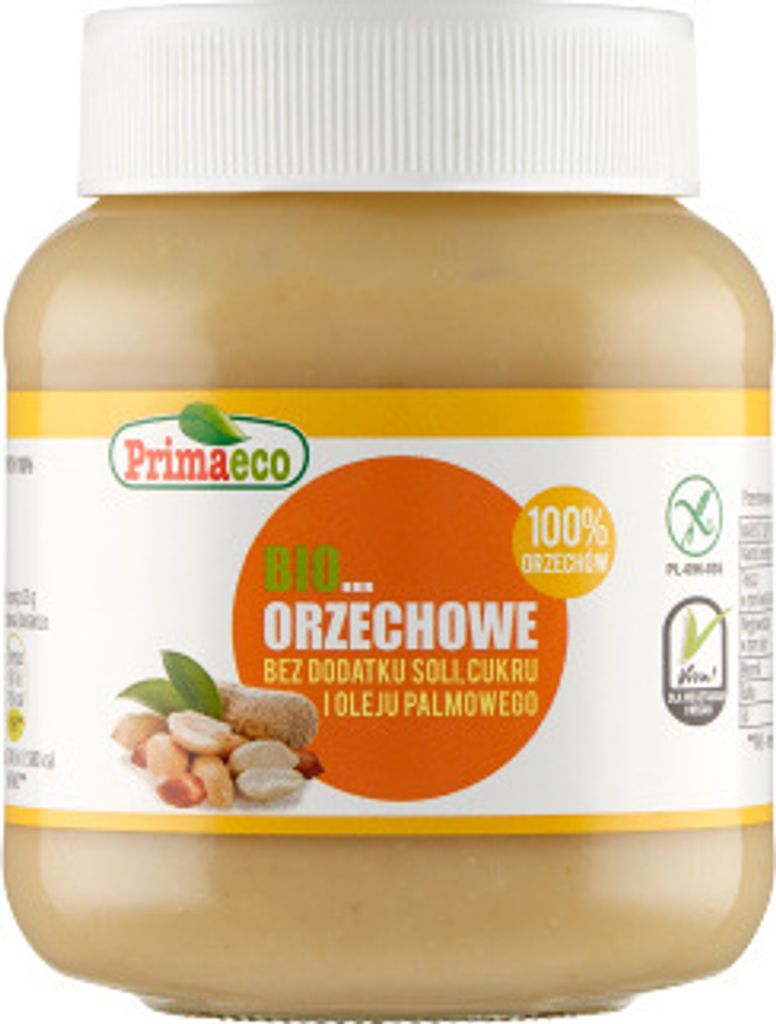 Creme aus gerösteten Erdnüssen, glutenfrei, biologisch 360 g - PRIMAECO