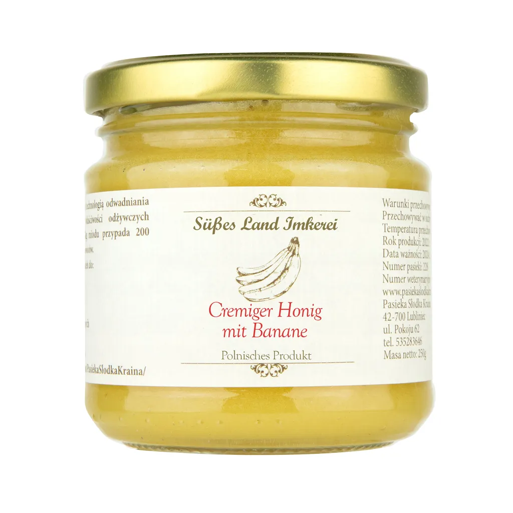 Cremehonig mit Banane, 250g, Natürliche Süße mit fruchtiger Köstlichkeit