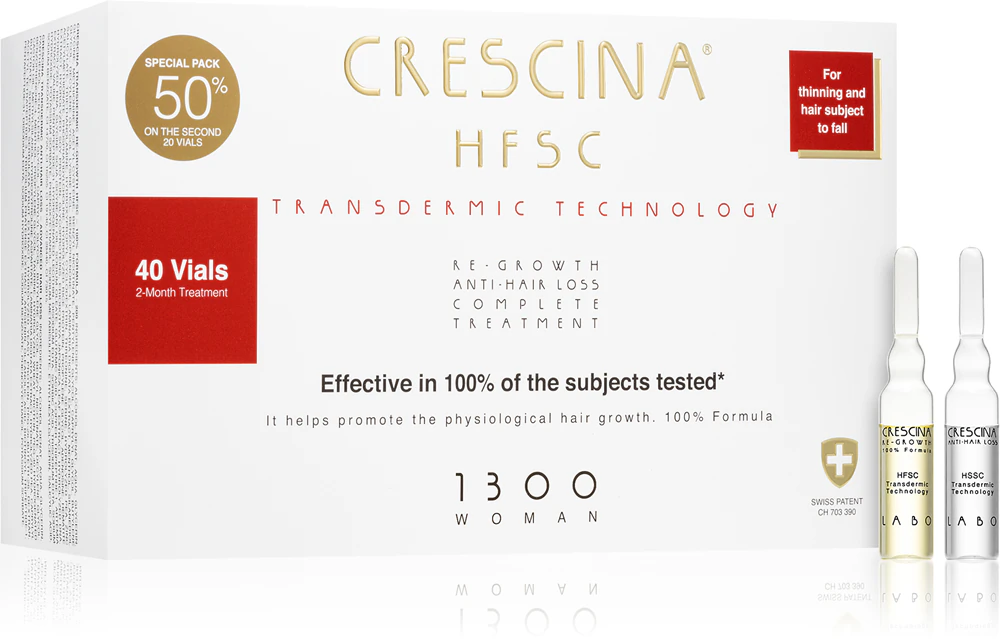 Crescina Transdermic 1300 Re-Growth and Anti-Hair Loss Care to promote hair growth and prevent hair loss for women