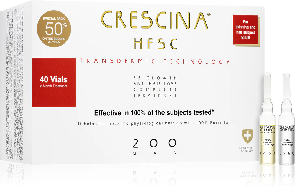 Crescina Transdermic 200 Re-Growth and Anti-Hair Loss Care to promote hair growth and prevent hair loss for men