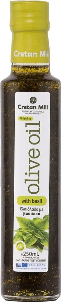 CRETAN MILL 15732 Olivenöl mit Kräuteraroma BASILIKUM 250ml Flasche