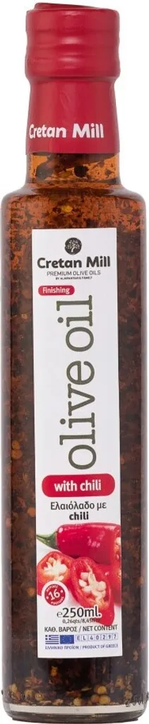 CRETAN MILL 15752 Olivenöl mit Kräuteraroma CHILI 250ml Flasche