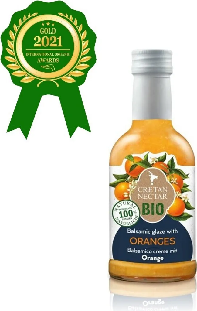 CRETAN NECTAR 01721 - Organic Balsamic Cream with Orange 200ml from Crete