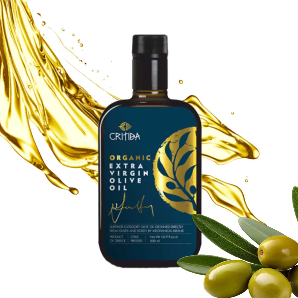 Critida, Olivenöl 500ml, Natives Olivenöl Extra, Griechisches Olivenöl, griechische lebensmittel