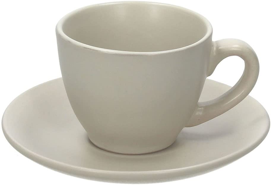 Tognana Goldbuch Rustical RL185010889 Coffee Cups, Ceramic Beige/Black, 12 Units