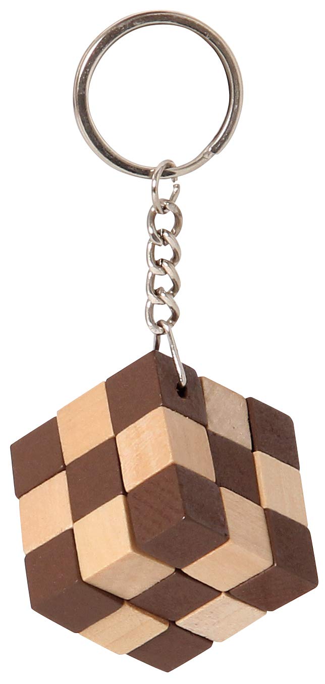 Cube Snake Key Chain Natural / Brown 21