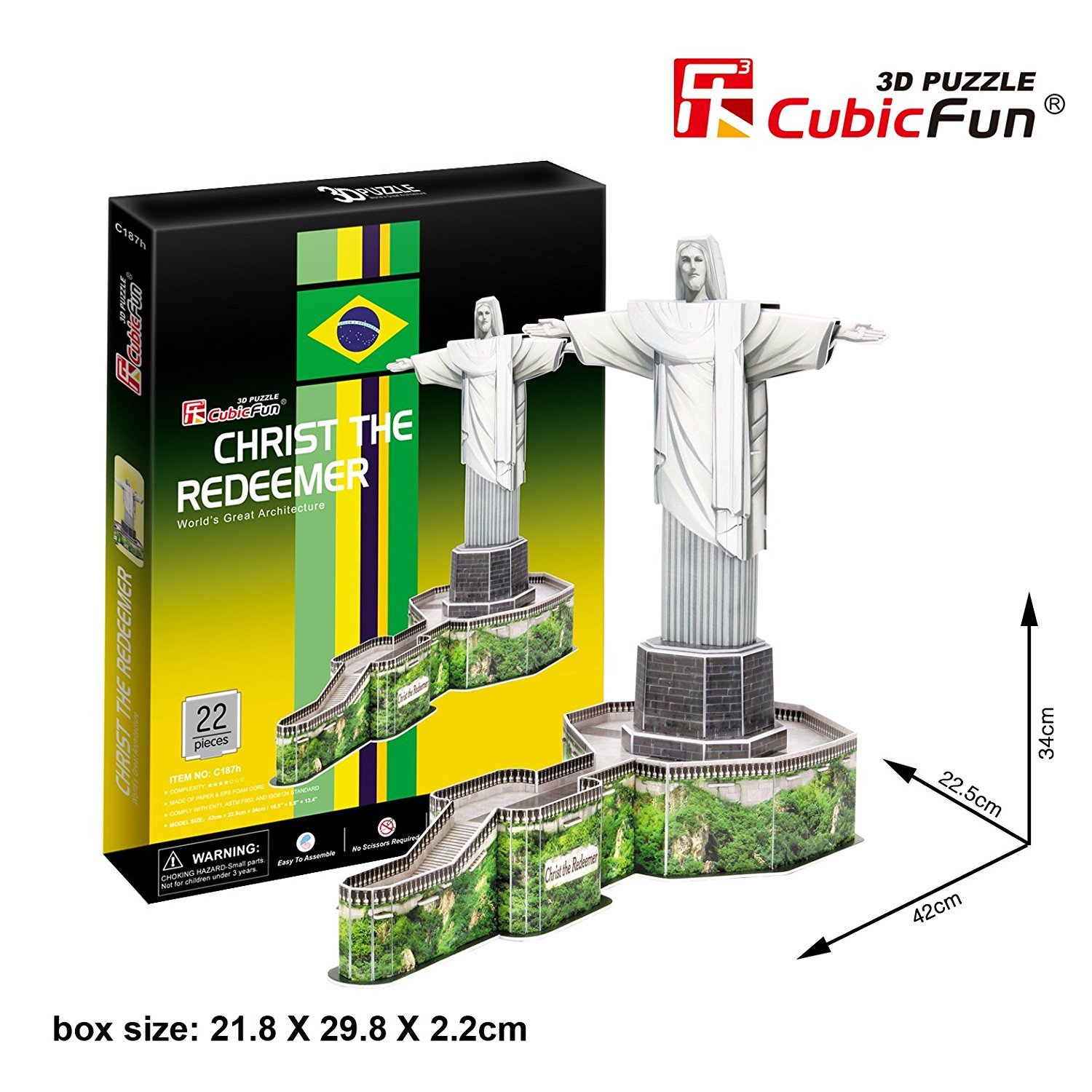 CubicFun Cubic Fun 3D Puzzle Christ The Emer About Jesus Statue Christ Statue Christ