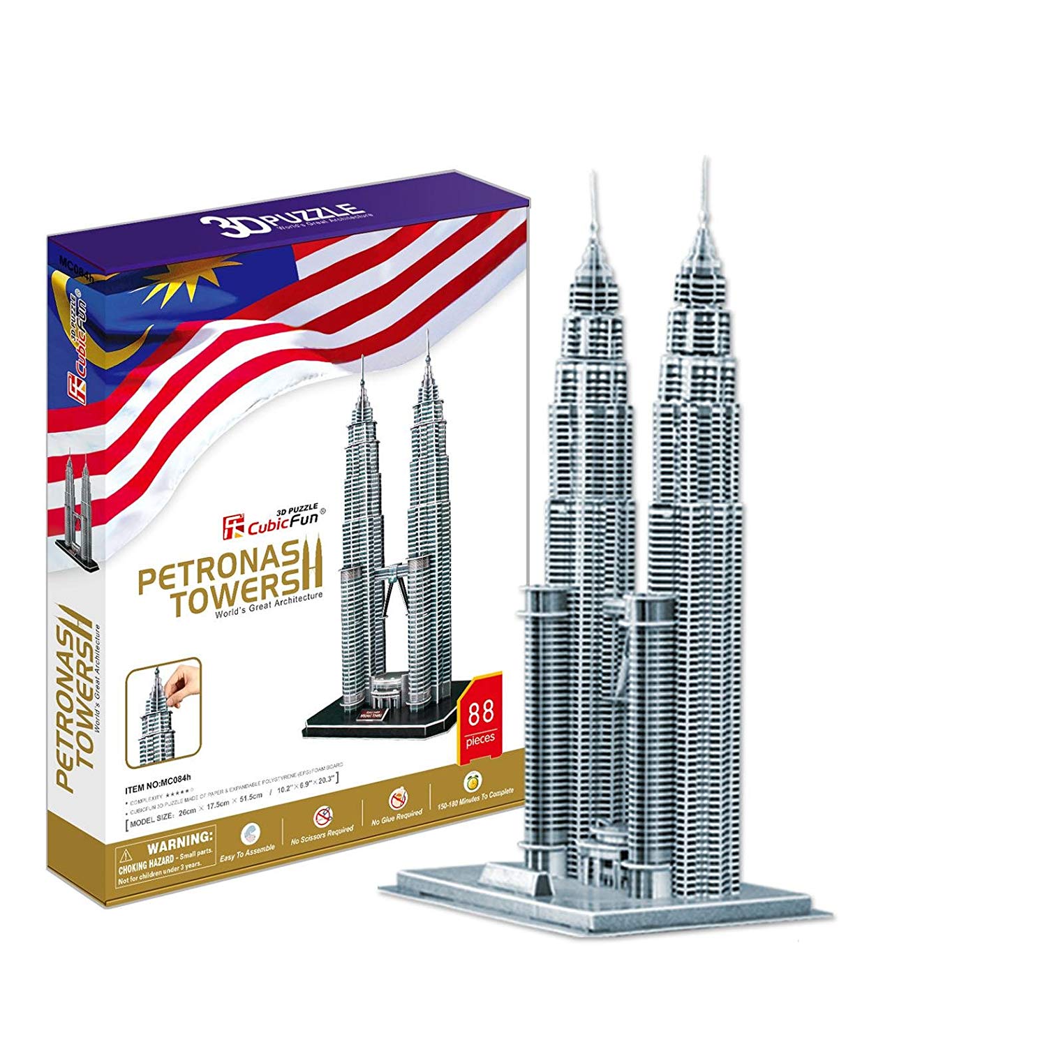 Cubicfun 3D Puzzle Mc-Series "The Petronas Towers - Kuala Lumpur"