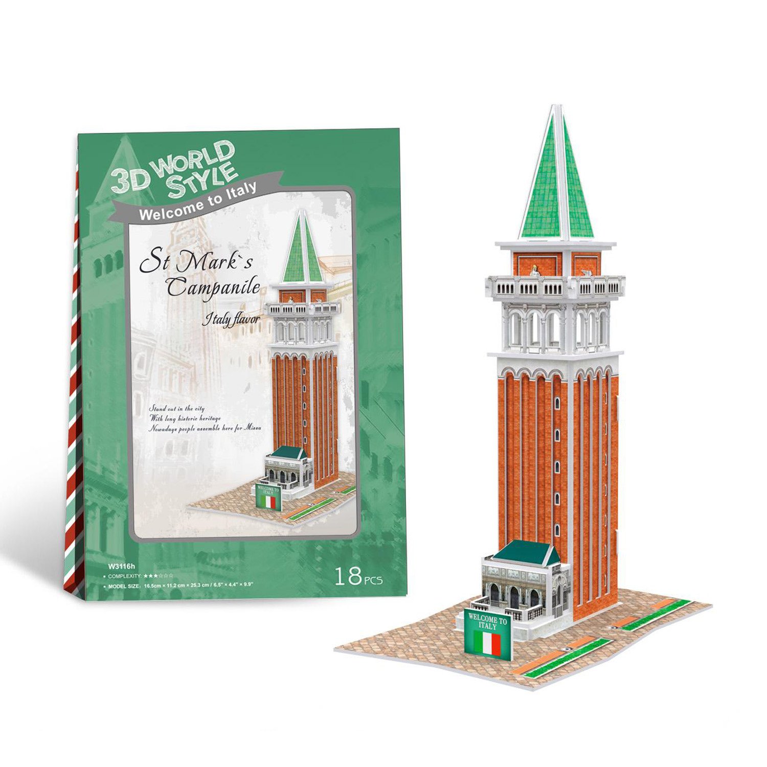 Cubicfun 3D Puzzle World Style-Series Italy Flavor - St. Marks Campanile