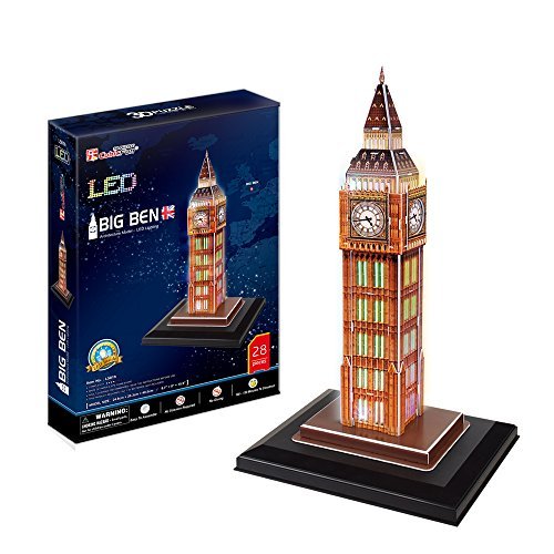 Cubicfun Big Ben London Uk 3D Led Puzzle