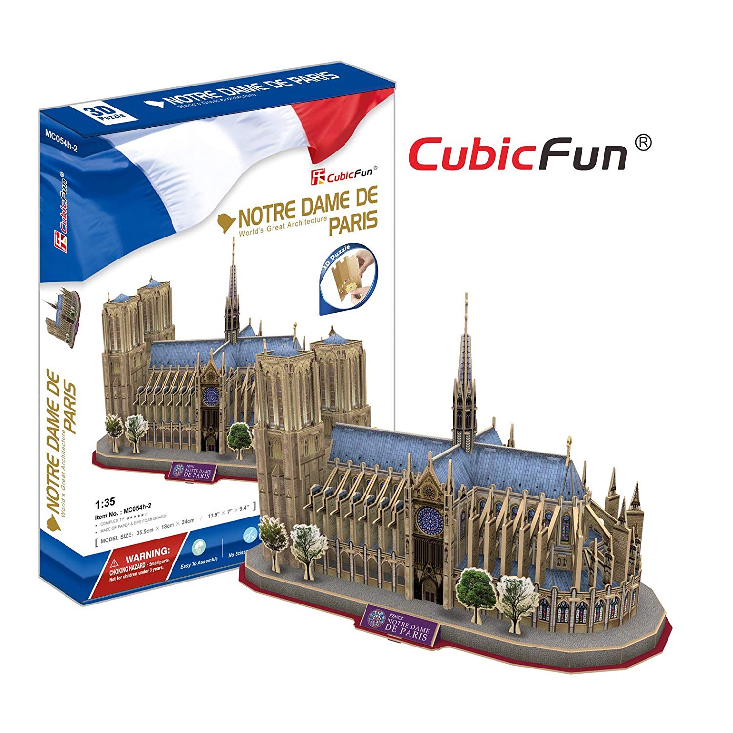 Cubicfun Notre Dame Paris France 3D Puzzle