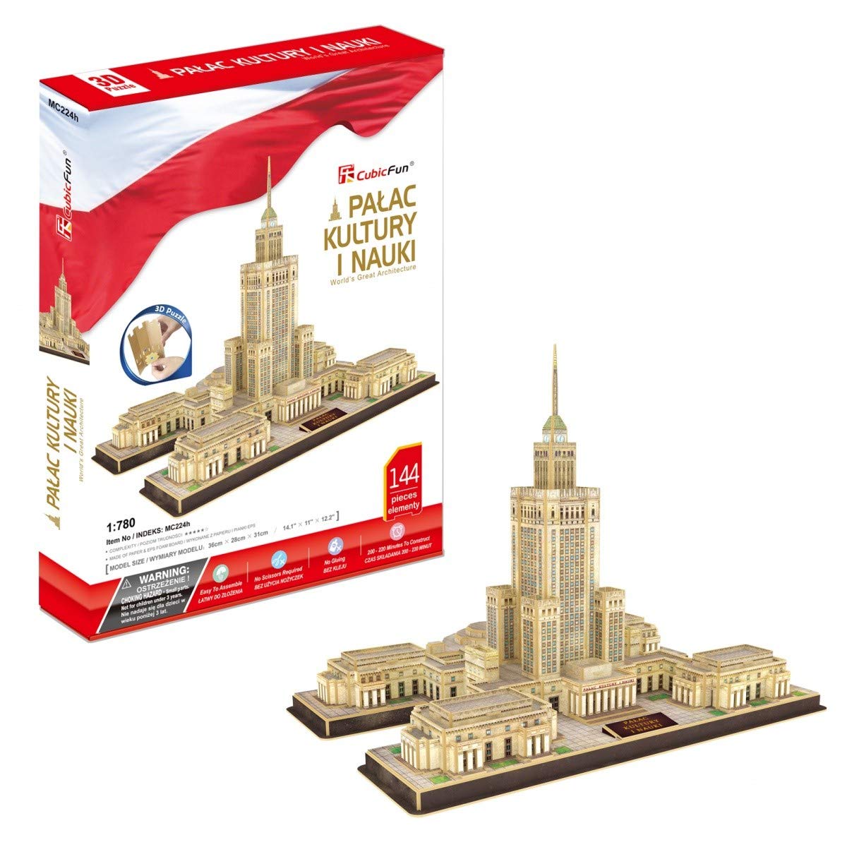 Cubicfun Puzzle 144 Pieces 3D Puzzle Cultural Palace