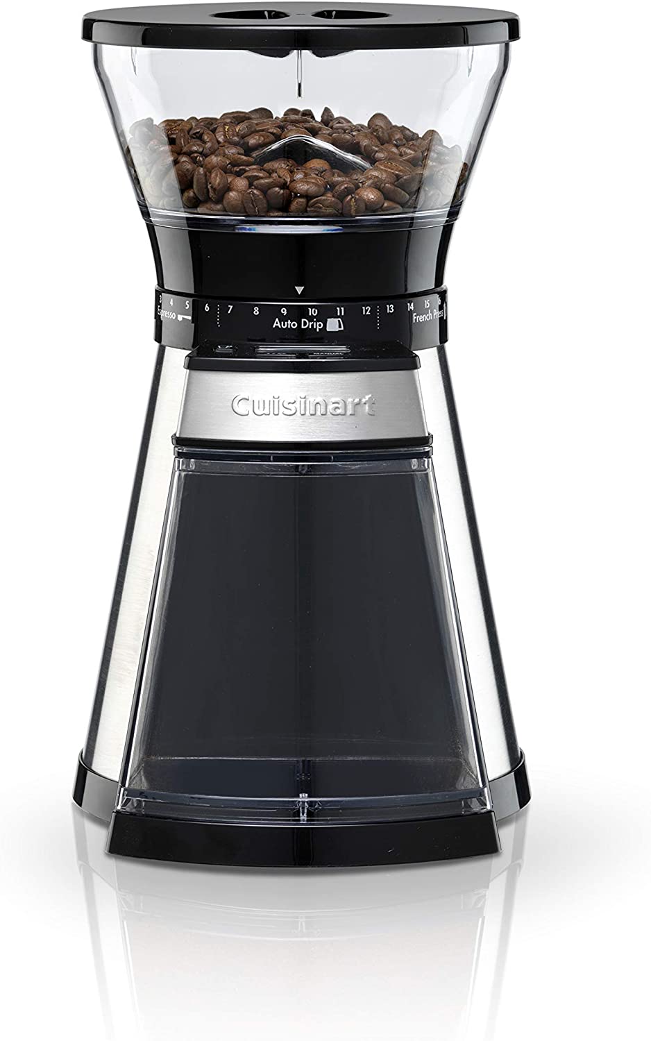 Cuisinart Coffee Grinder with 18 Grinding Settings for 1-14 Cups of Coffee with Airtight Aroma Container DBM18E