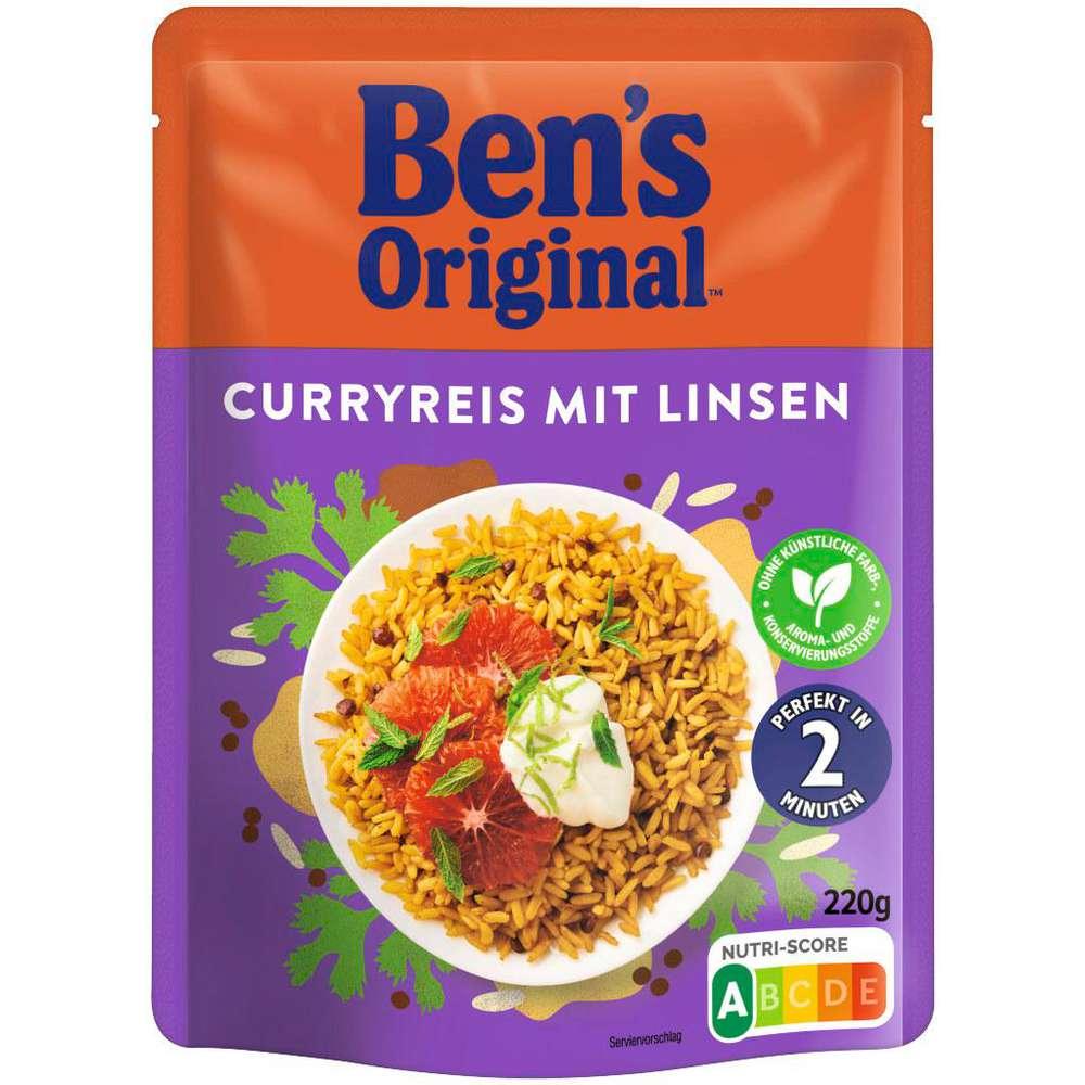 Curry rice with lentils