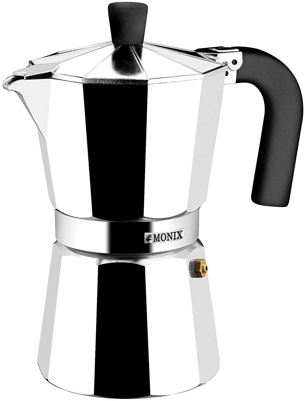 Monix 3935006 Italian Stove Top Coffee Maker 3-Cup