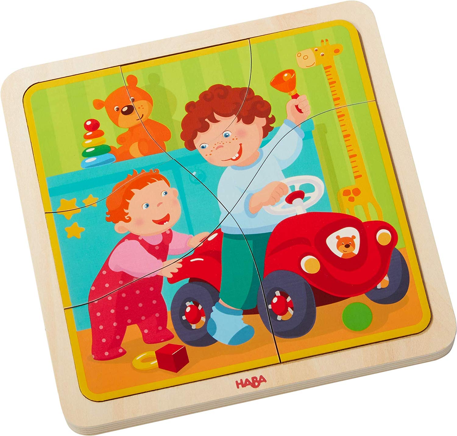 Cute Childrens Jigsaw Puzzle Wooden My Life And Motor Skills Toy For Age 3