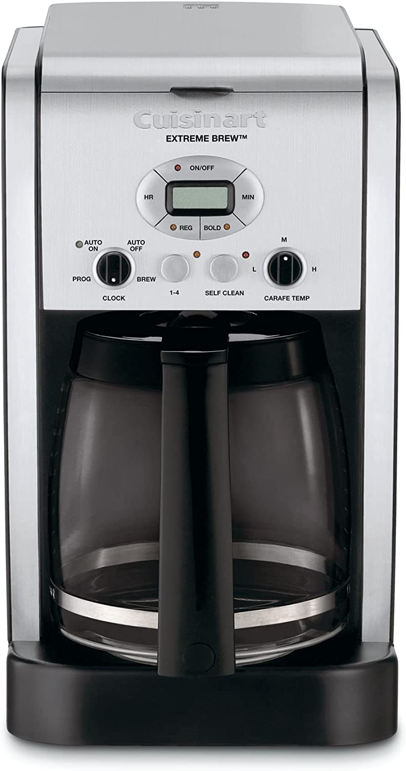 Cuisinart Extreme Brew 10 Cup Thermo Programmable Coffee Machine Glass 12 Cup Silver