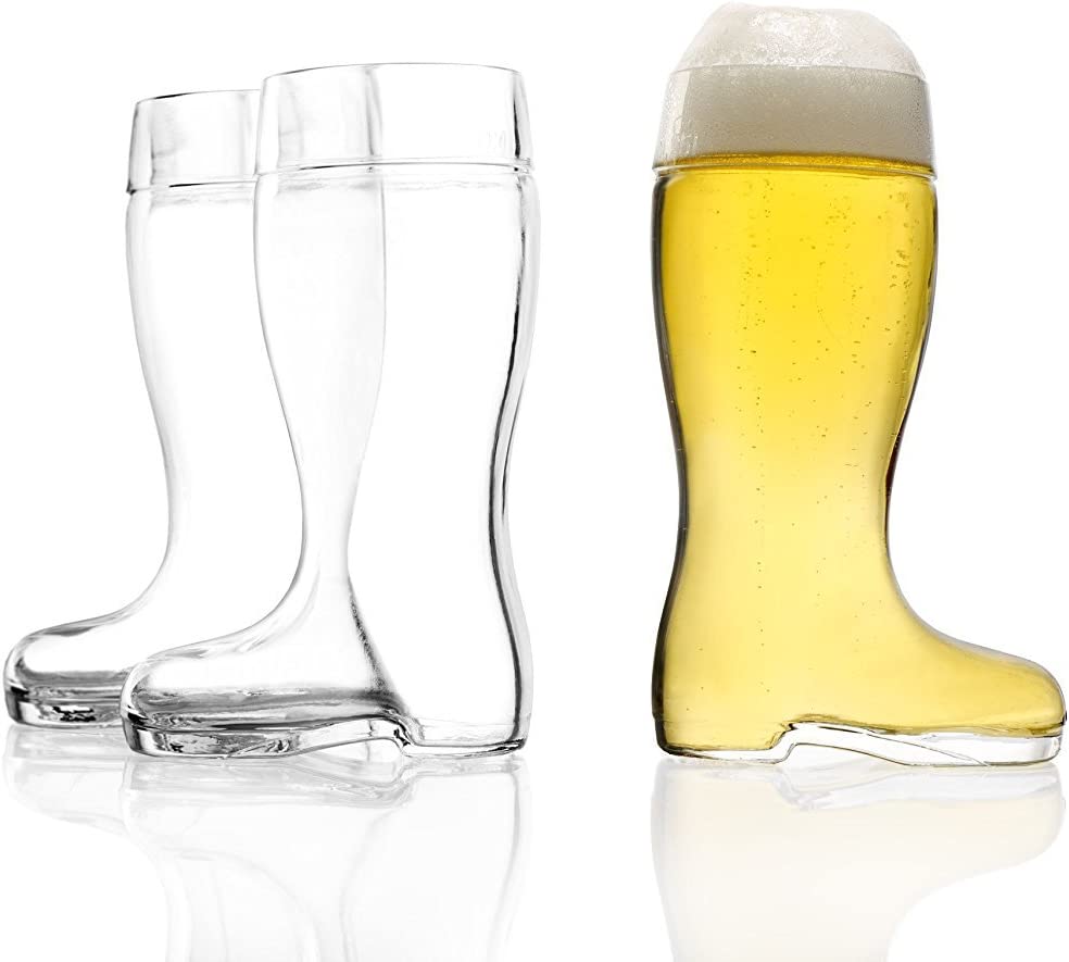 Stölzle Lausitz Stölzle Lusitz Beer Boots 250 ml I Set of 3 I Elegant Beer Glasses 0.25 L I Dishwasher Safe I Elegant Lead-Free Crystal Glass I Very Break-resistant I High Quality Glasses I Boot Glass