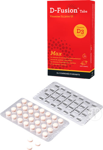 D-Fusion Tabs Max Vitamin D3 3000IE orodispersible tablets 84