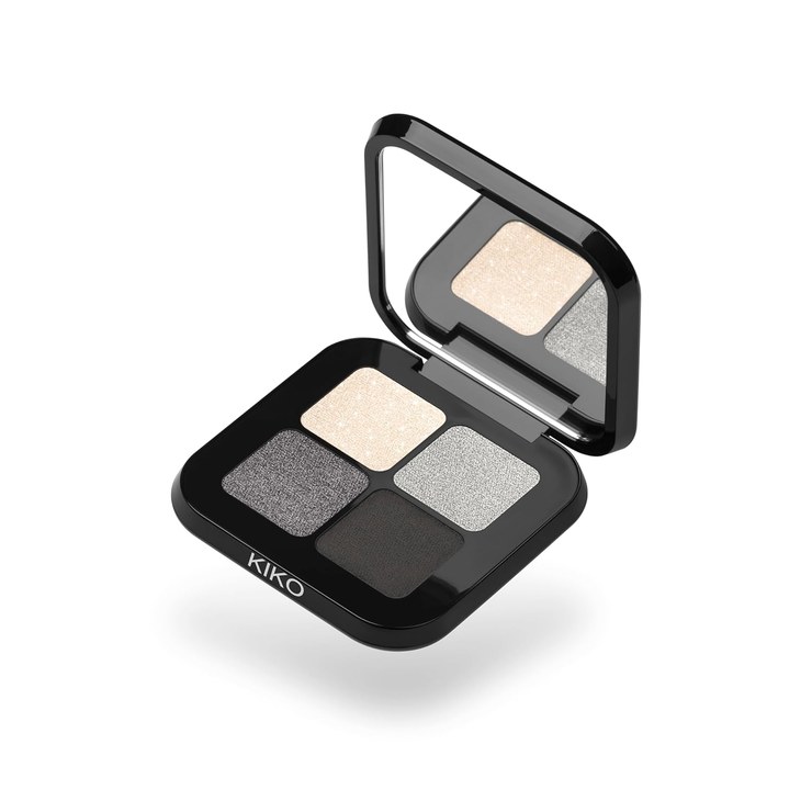 KIKO Milano Bright Quartet Eyeshadow Palette 04 | Palette with 4 baked eyeshadows for dry and wet use