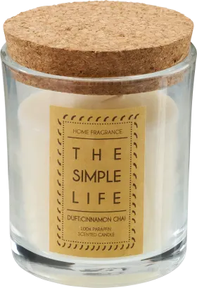 Decorating & Furnishing Scented candle in a glass, Cinnamon Chai, white, 1 pc