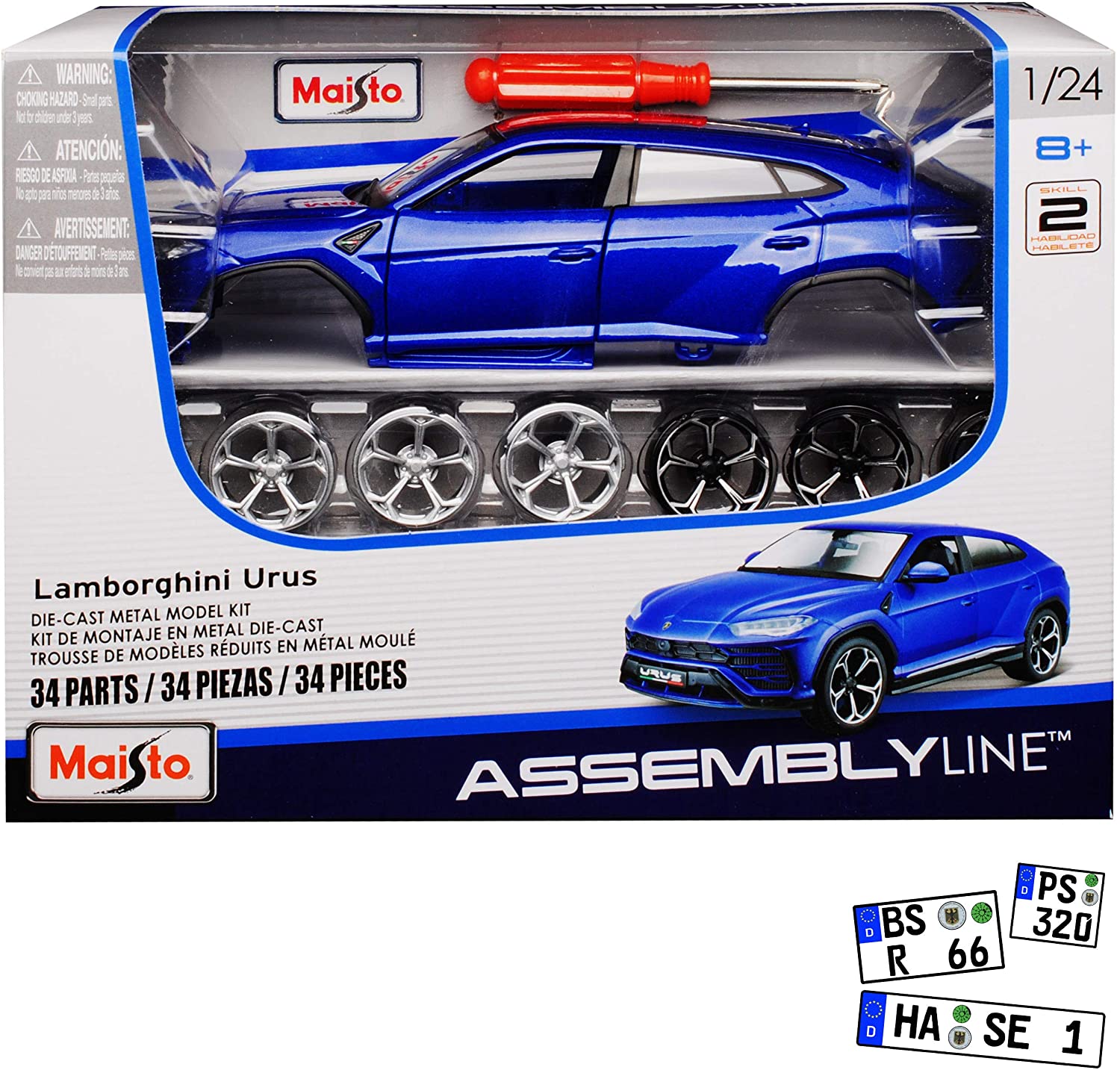 Maisto Lamborgihini Lamborghini Urus Suv Blue From 2017 Onwards Kit 1/24 Maisto Model Car With 