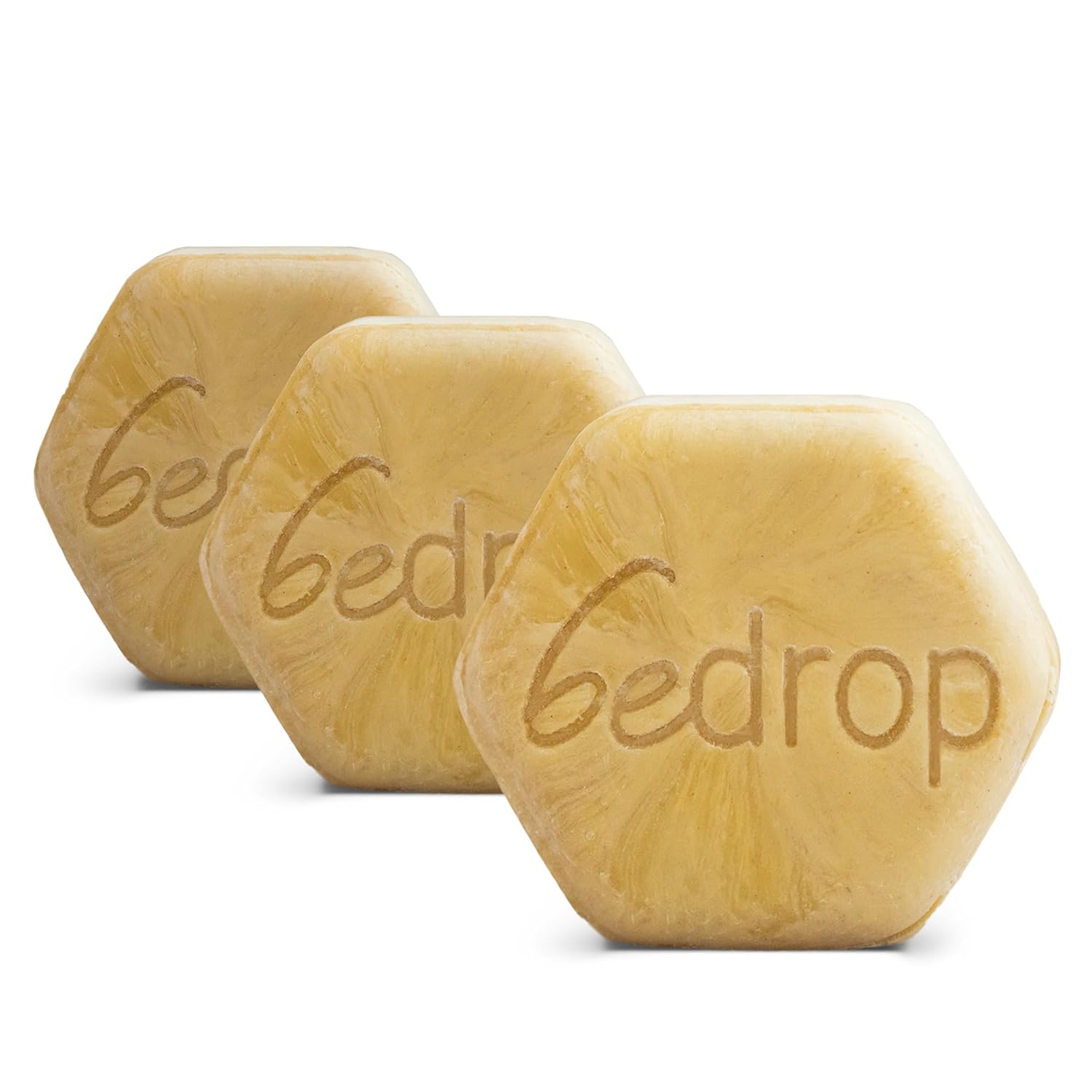 bedrop 3 x Solid Shampoo with Royal Jelly, Manuka Honey & Propolis for Brittle, Gentle & Healthy Hair, Solid Hair Soap - 65 g (3), Set of 3