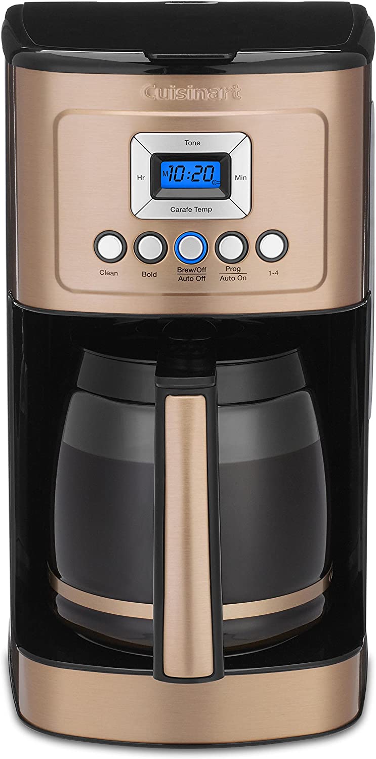 Cuisinart DCC-3200CP PerfecTemp Programmable Coffee Maker with Glass Carafe, Plastic, Copper