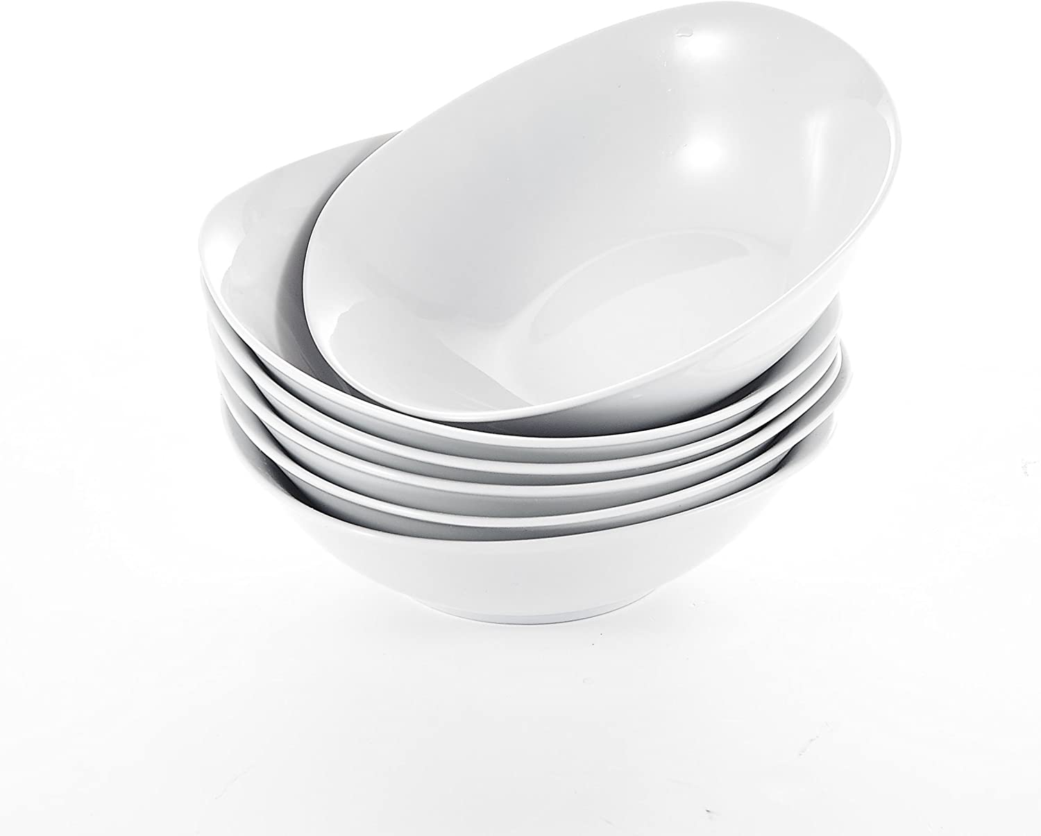\'Custom Malacasa Elisa, 36 Piece Set Creamy White Porcelain Cereal Bowl 6.7 17x17x5 cm Salad Serving Dessert Bowls FÜR36 People