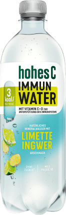 Natural mineral water with lime ginger, immune water, 0.75 l