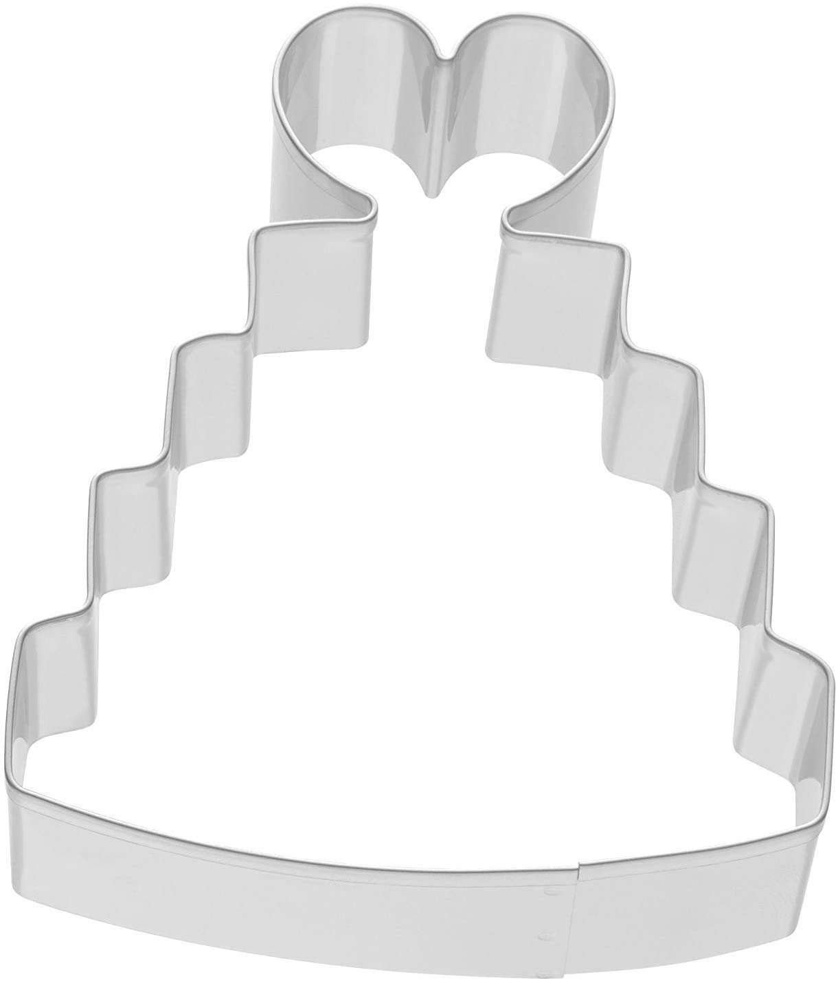 Kaiser Cookie Cutter Wedding Cake Stainless Steel Cookie Cutter for Biscuits, 7 x 8 x 2.5 cm