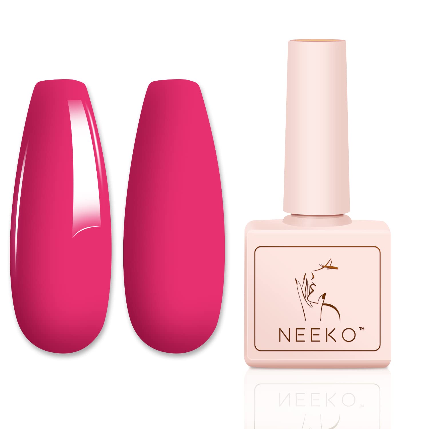 Neeko Neon Pink Gel Nail Polish, 1 Piece Neon Gel For Nails Rose Nail Gel Colours 12 ml UV Nail Polish Soak Off UV LED Gel Polish Nail Art Manicure DIY at Home, ‎neon rosa