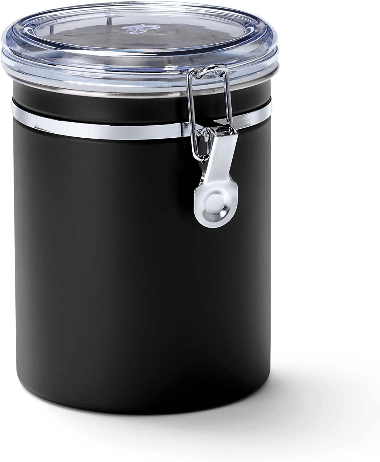 Tchibo Aroma Canister, Coffee Tin, 500 g Filling Volume, Aroma-Proof, Stainless Steel, Black