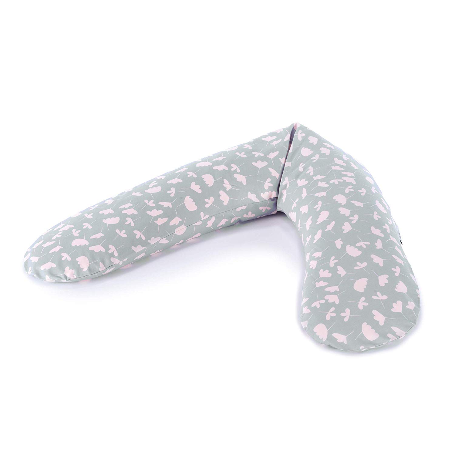 The Original Theraline Nursing Pillow 190 cm Micro Beads Filling Including Cover Soft Flowers