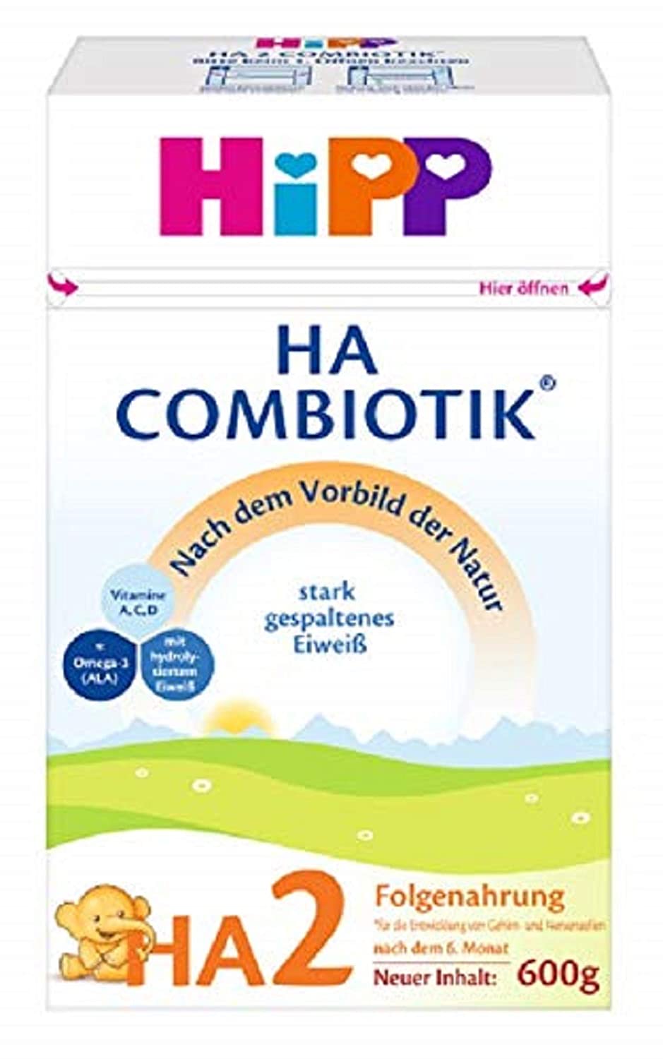 Hipp Milchnahrung, HA 2 Combiotik, 4er Pack (4 x 600 g)