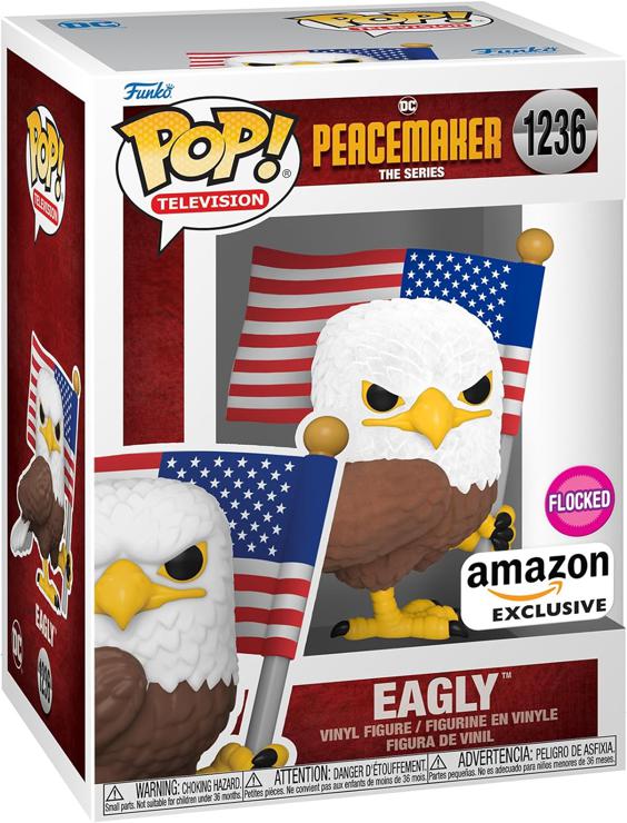 Funko Pop! TV: Peacemaker-Eagly - Flocked - Amazon Exclusive - Vinyl Collectible Figure - Gift Idea - Official Merchandise - Toys for Children and Adults - TV Fans - Model Figure for Collectors