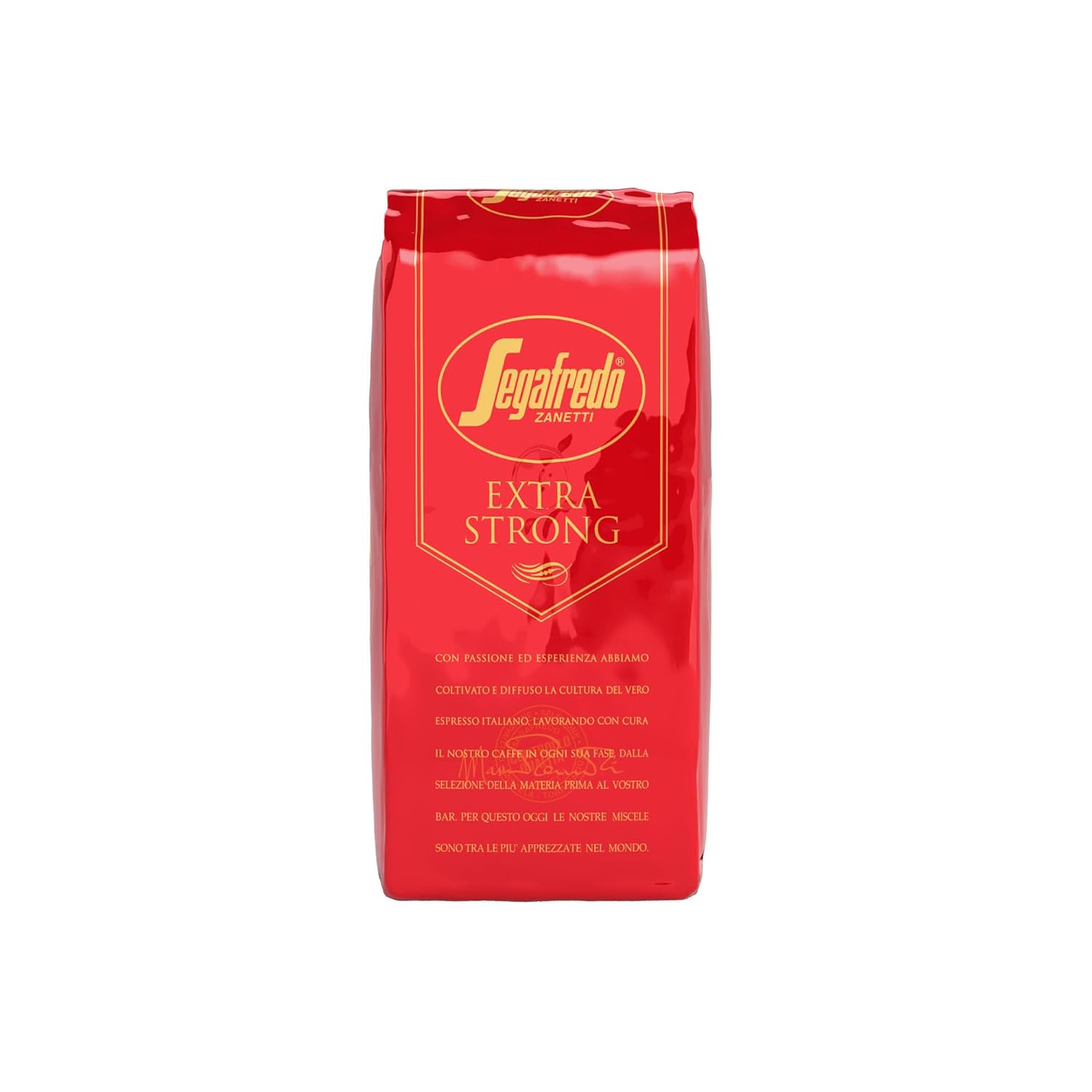 Segafredo Zanetti Extra Strong - Whole Bean (1 kg Pack), Suitable for All Italian Coffee Specialties, Coffee Beans with Original Italian Roasting, Strong and Full-bodied Flavor