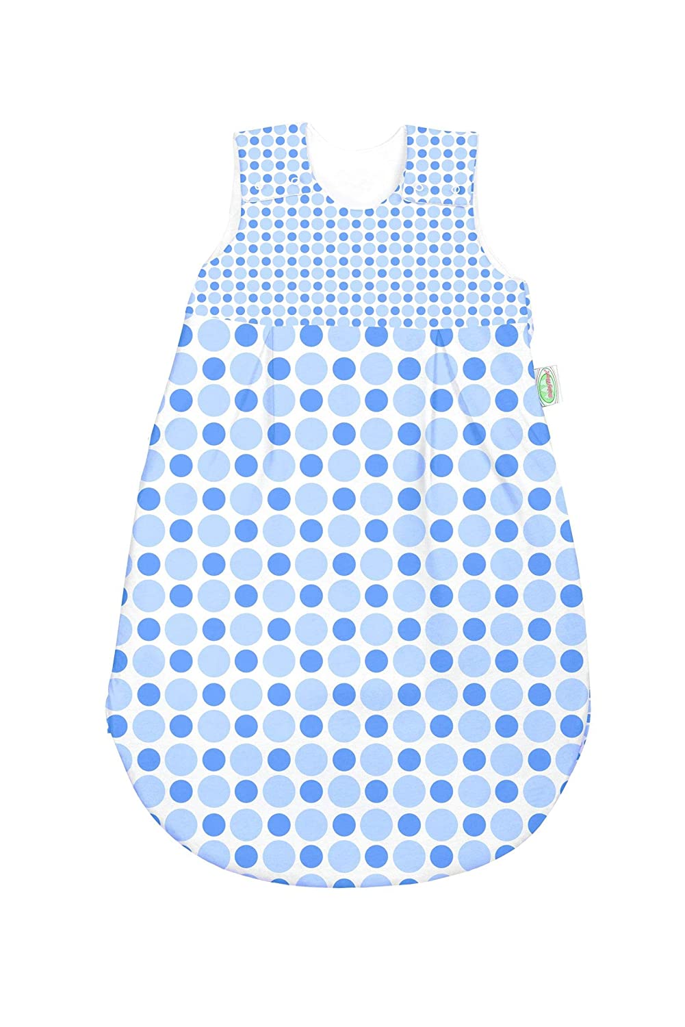 Odenwälder Basic Jersey Sleeping Bag All-Rounder with Warm Padding Circles & Dots Big Bleu/Blue 90 blue